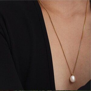 Mejuri 18 K Gold Vermeil Bold Pearl Necklace